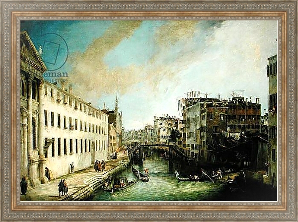 Постер Rio dei Mendicanti, 1724 с типом исполнения На холсте в раме в багетной раме 484.M48.310