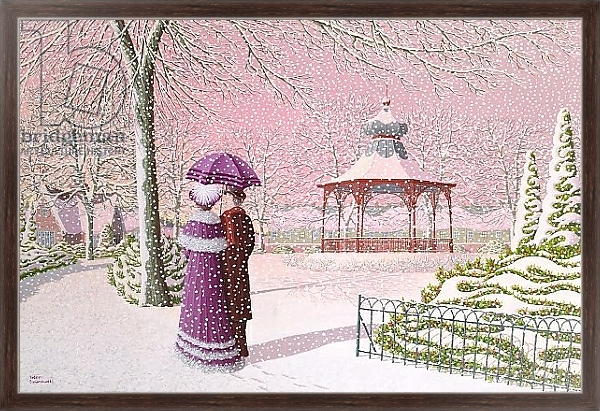 Постер Walking in the Snow с типом исполнения На холсте в раме в багетной раме 221-02