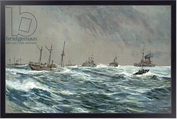 Постер United States War-Ships in a Blow-Squally Weather off the Cuban Coast с типом исполнения На холсте в раме в багетной раме 221-01