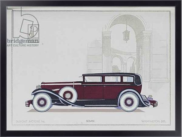 Постер DuPont Motor Cars: Sedan, 1921 с типом исполнения На холсте в раме в багетной раме 221-01