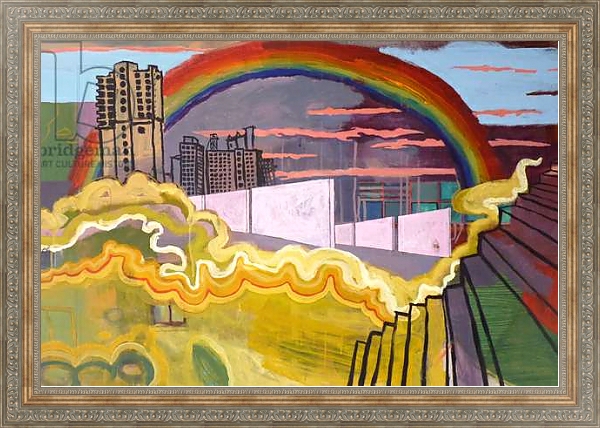 Постер Urban rainbow, 2016, с типом исполнения На холсте в раме в багетной раме 484.M48.310