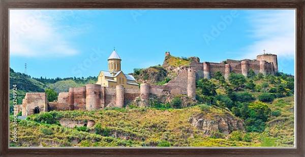 Постер Грузия, Тбилиси. Древняя крепость Нарикала с типом исполнения На холсте в раме в багетной раме 221-02