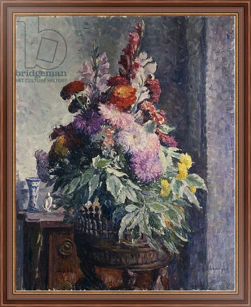 Постер Interior with Bouquet of Flowers; Interieur au Bouquet de Fleurs, с типом исполнения На холсте в раме в багетной раме 35-M719P-83