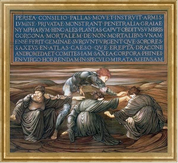 Постер Perseus and the Graiae, 1877 с типом исполнения На холсте в раме в багетной раме NA033.1.051