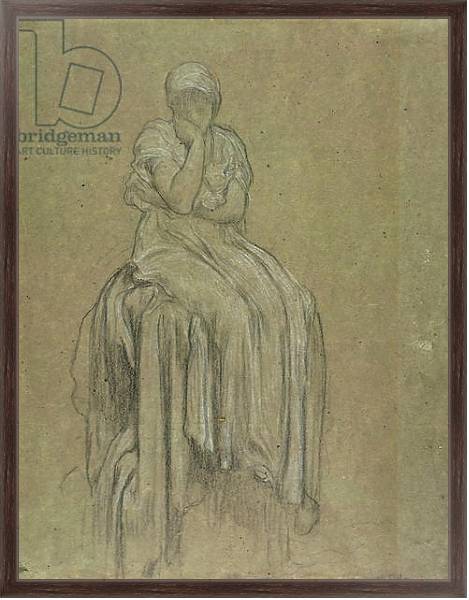 Постер Study for Solitude, c.1890 с типом исполнения На холсте в раме в багетной раме 221-02