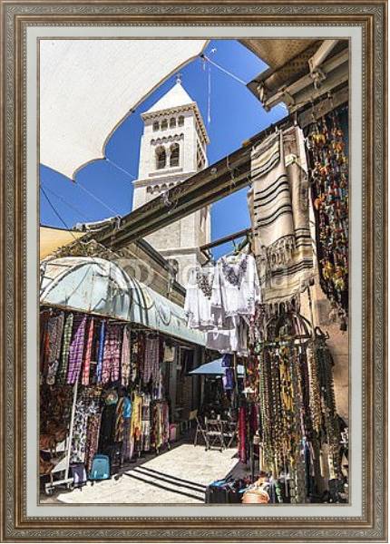 Постер Старый город и базар в Иерусалиме с типом исполнения На холсте в раме в багетной раме 595.M52.330