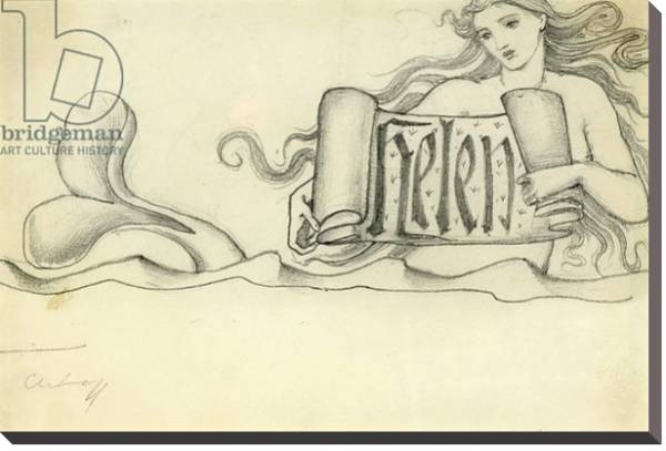 Постер Study for Helen, c.1880 с типом исполнения На холсте без рамы