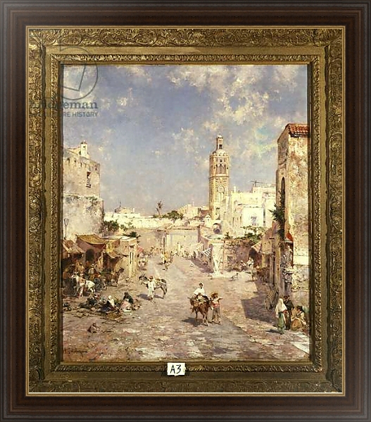 Постер Figures in a Moorish Town с типом исполнения На холсте в раме в багетной раме 1.023.151