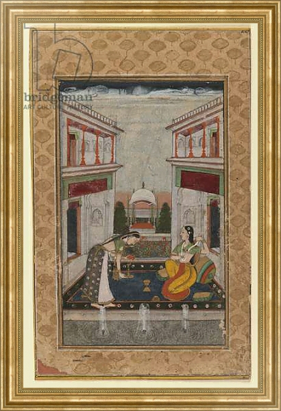 Постер Syam Kalyan Ragini, c.1740-1750 с типом исполнения На холсте в раме в багетной раме NA033.1.051