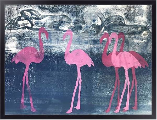 Постер Flamingos с типом исполнения На холсте в раме в багетной раме 221-01