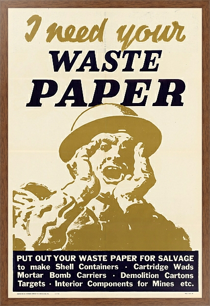 Постер I Need Your Waste Paper с типом исполнения На холсте в раме в багетной раме 1727.4310