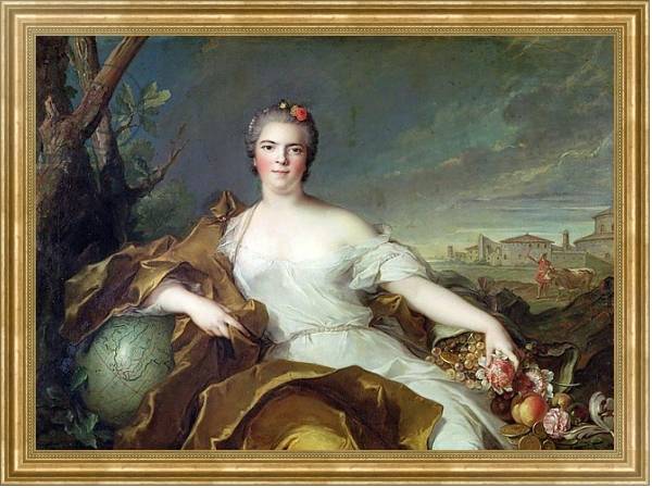 Постер Louise-Elisabeth de France, as the element of Earth. 1750-1 с типом исполнения На холсте в раме в багетной раме NA033.1.051