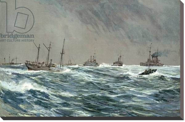 Постер United States War-Ships in a Blow-Squally Weather off the Cuban Coast с типом исполнения На холсте без рамы
