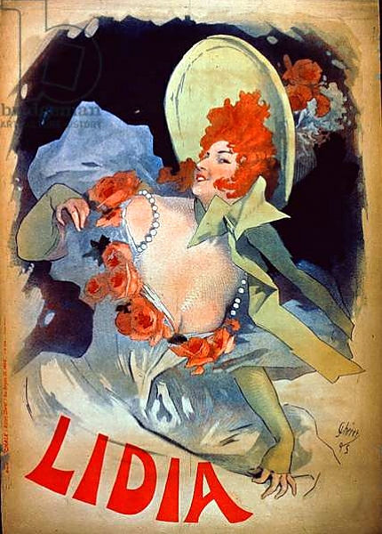 Постер 'Lidia', 1895 с типом исполнения На холсте без рамы