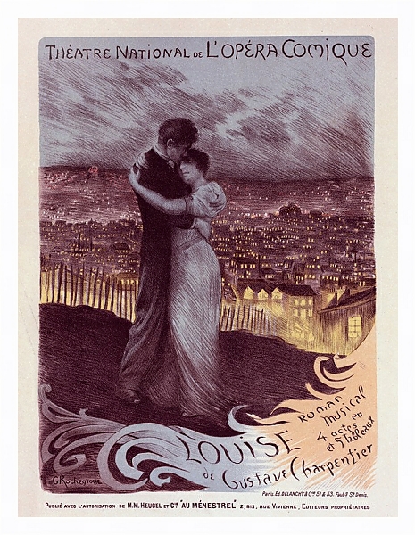 Постер Opéra-Comique; Louise с типом исполнения На холсте в раме в багетной раме 221-03
