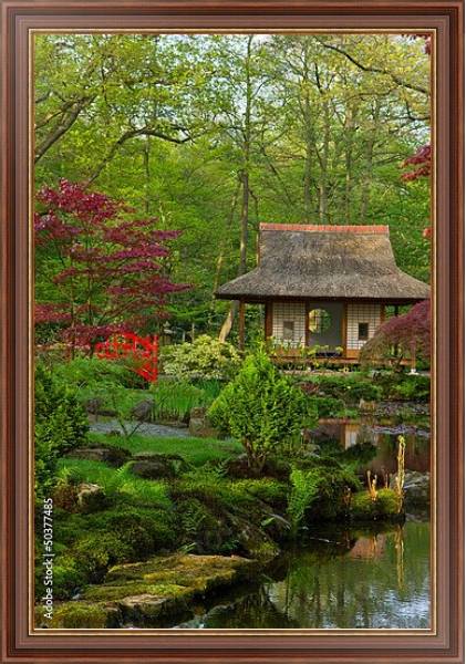 Постер Голландия. Гаага. Японский сад с типом исполнения На холсте в раме в багетной раме 35-M719P-83