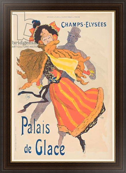 Постер Poster advertising the Palais de Glace, Champs Elysees с типом исполнения На холсте в раме в багетной раме 1.023.151