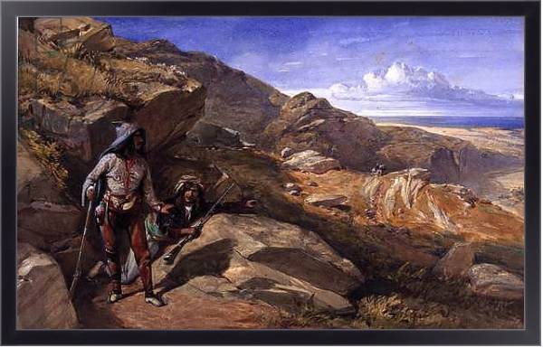 Постер Two Bandits in the Hills, 1857 с типом исполнения На холсте в раме в багетной раме 221-01