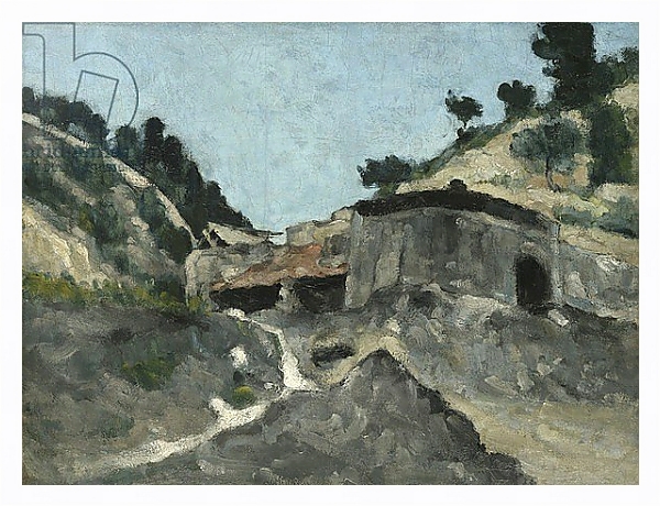 Постер Landscape with Water Mill, c.1871 с типом исполнения На холсте в раме в багетной раме 221-03