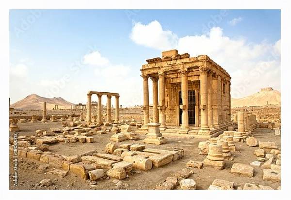 Постер Пальмира, Сирия. Руины древнего храма 2 с типом исполнения На холсте в раме в багетной раме 221-03