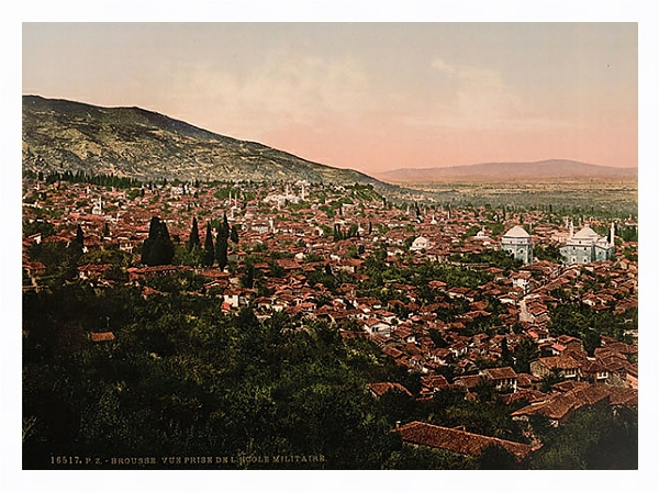 Постер Турция. Бурса, вид на город с типом исполнения На холсте в раме в багетной раме 221-03