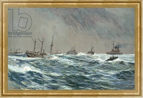 Постер United States War-Ships in a Blow-Squally Weather off the Cuban Coast с типом исполнения На холсте в раме в багетной раме NA033.1.051