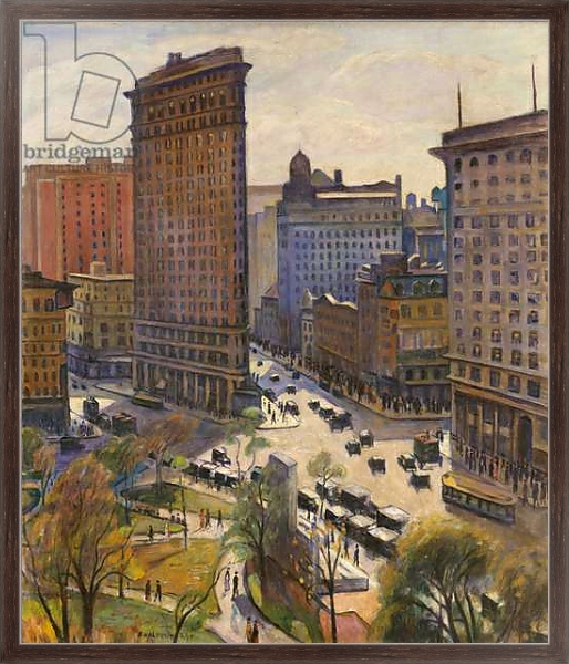 Постер The Flatiron Building, 1919 с типом исполнения На холсте в раме в багетной раме 221-02