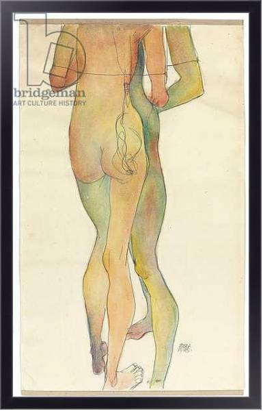 Постер Zwei Stehende Akte, 1913 с типом исполнения На холсте в раме в багетной раме 221-01