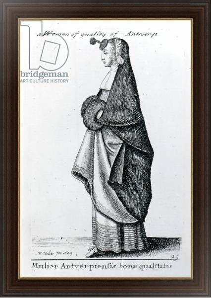 Постер Woman of Quality from Antwerp, 1643 с типом исполнения На холсте в раме в багетной раме 1.023.151