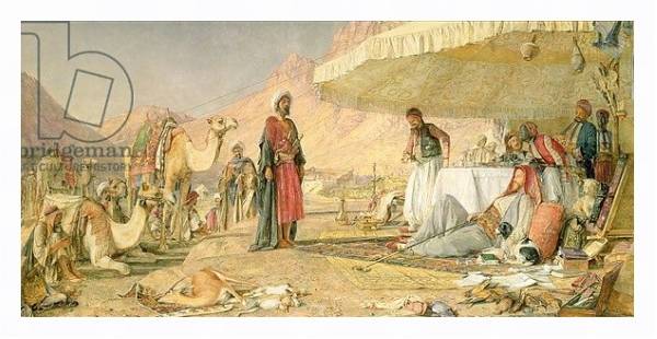Постер A Frank Encampment in the Desert of Mount Sinai, 1842, 1856 с типом исполнения На холсте в раме в багетной раме 221-03
