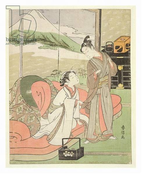 Постер T H Riches 1913 Lover Taking Leave of a Courtesan, c.1768-9 с типом исполнения На холсте в раме в багетной раме 221-03