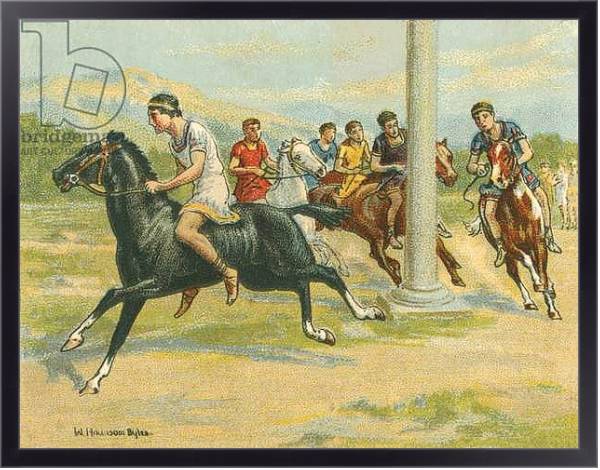 Постер Races Historic and Modern, Greek Horse Races с типом исполнения На холсте в раме в багетной раме 221-01