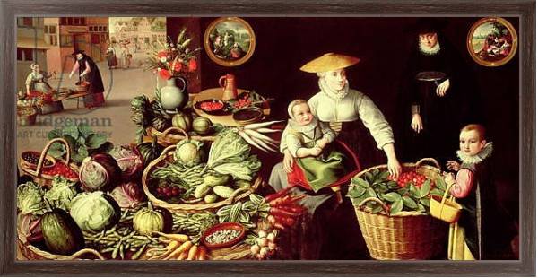 Постер Vegetable Market с типом исполнения На холсте в раме в багетной раме 221-02