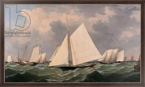 Постер New York Yacht Club Regatta, 1856 с типом исполнения На холсте в раме в багетной раме 221-02