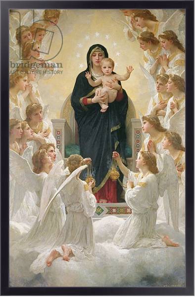 Постер The Virgin with Angels, 1900 с типом исполнения На холсте в раме в багетной раме 221-01