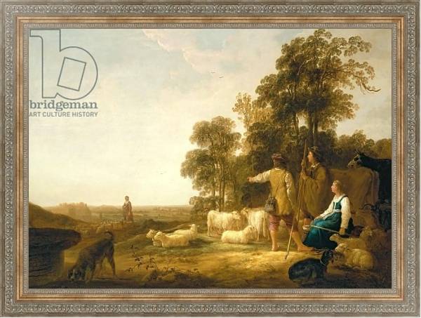 Постер A Landscape with Shepherds and Shepherdesses с типом исполнения На холсте в раме в багетной раме 484.M48.310