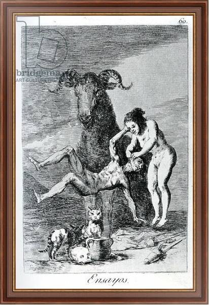 Постер Trials, plate 60 of 'Los caprichos', 1799 с типом исполнения На холсте в раме в багетной раме 35-M719P-83