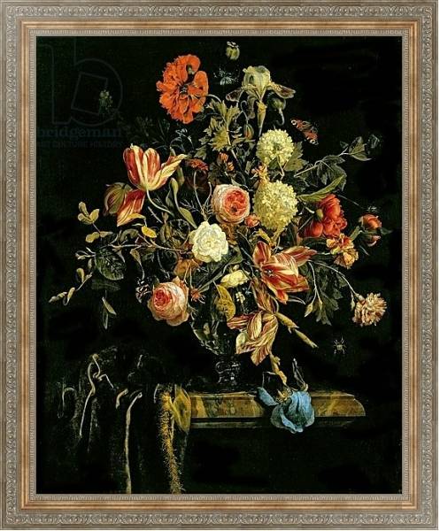 Постер Flower Still Life, 1706 с типом исполнения На холсте в раме в багетной раме 484.M48.310