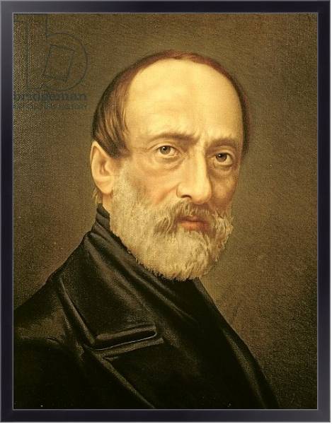 Постер Portrait of Giuseppe Mazzini с типом исполнения На холсте в раме в багетной раме 221-01