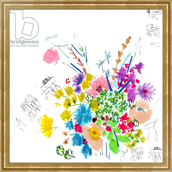 Постер Floral Sketch, 2014 с типом исполнения На холсте в раме в багетной раме NA033.1.051