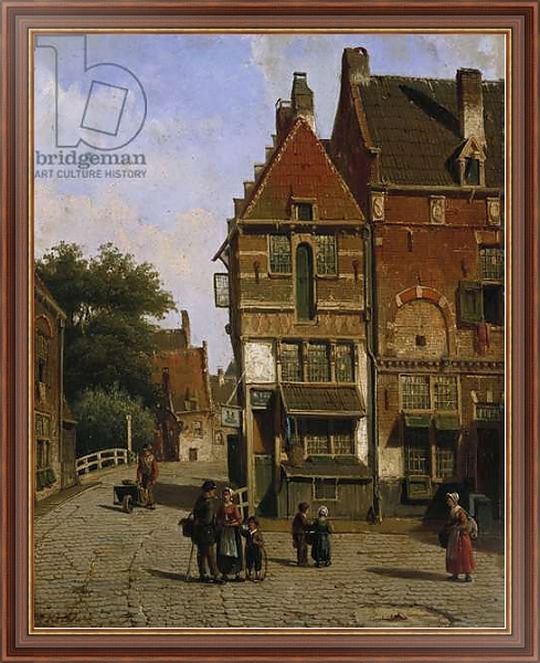 Постер A Dutch Street Scene с типом исполнения На холсте в раме в багетной раме 35-M719P-83
