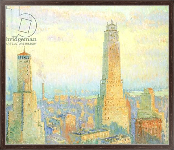 Постер Ritz Tower, New York, 1928 с типом исполнения На холсте в раме в багетной раме 221-02
