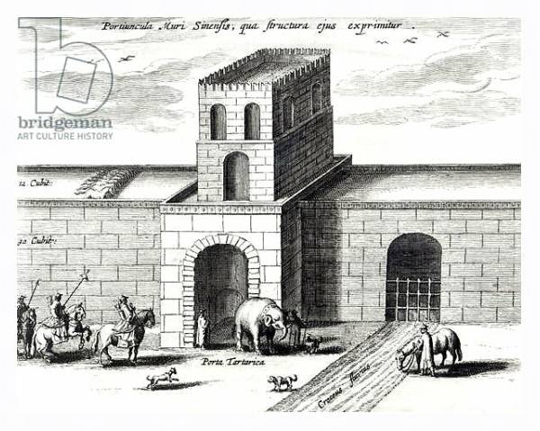 Постер A Doorway in the Great Wall,from 'China illustrated' by Athanasius Kircher 1667 с типом исполнения На холсте в раме в багетной раме 221-03