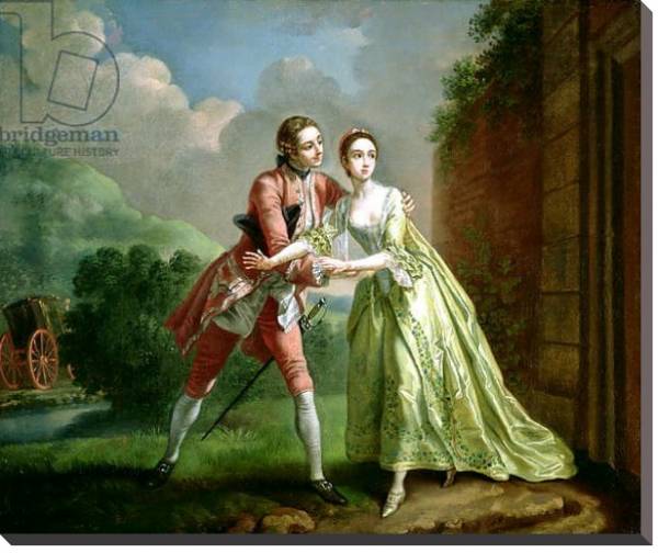 Постер Robert Lovelace preparing to abduct Clarissa Harlowe, from 'Clarissa' by Samuel Richardson с типом исполнения На холсте без рамы