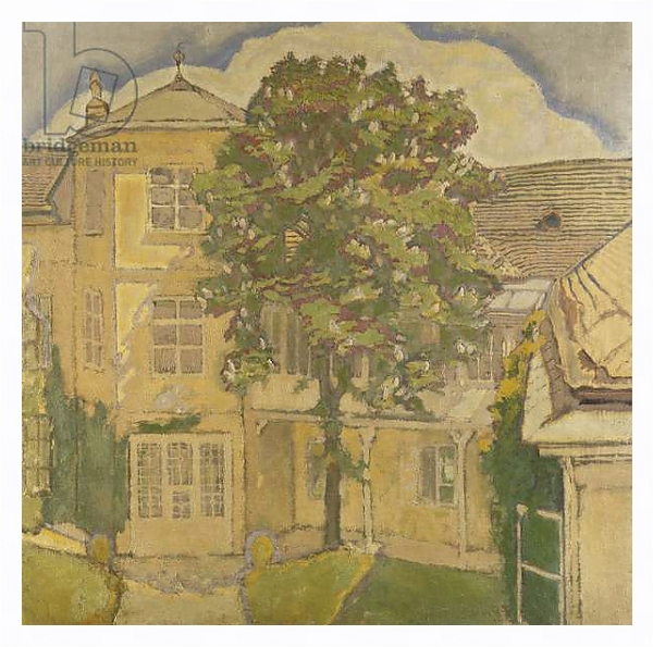 Постер Flowering Chestnut Tree in the Garden; Bluhende Kastanienbaum im Garten, с типом исполнения На холсте в раме в багетной раме 221-03