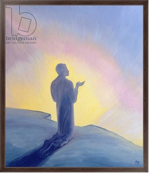 Постер In His life on earth Jesus prayed to His Father with praise and thanks, 1995 с типом исполнения На холсте в раме в багетной раме 221-02