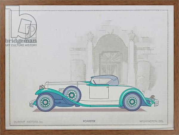 Постер DuPont Motor Cars: Roadster, 1921 с типом исполнения На холсте в раме в багетной раме 1727.4310