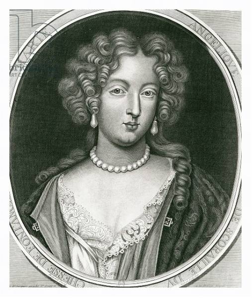 Постер Portrait of Marie Angelique de Scoraille, duchesse de Fontanges с типом исполнения На холсте в раме в багетной раме 221-03