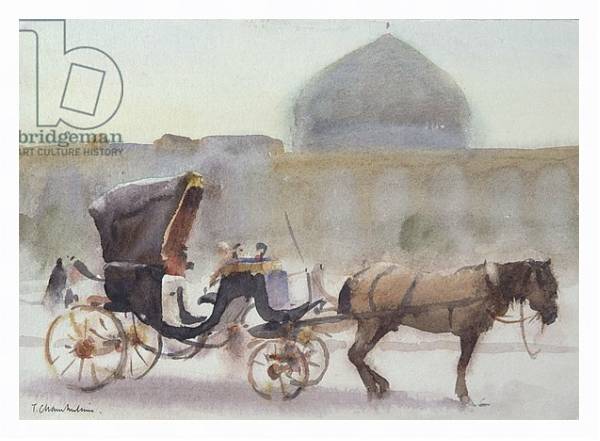Постер Horse and Carriage, Naghshe Jahan Square, Isfahan с типом исполнения На холсте в раме в багетной раме 221-03