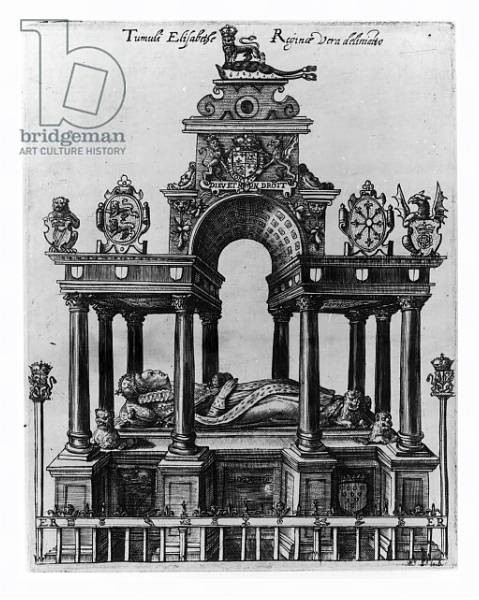 Постер The Tomb of Elizabeth I, 1620 с типом исполнения На холсте в раме в багетной раме 221-03